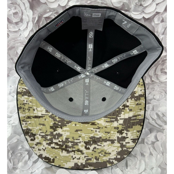 New Era 59Fifty Denver Broncos Salute To Service Black Fitted Sz 7 3/8 Hat Cap - Picture 7 of 8